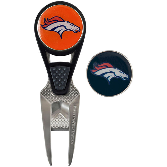 Denver Broncos CVX Ball Mark Repair Tool & 2 Ball Markers |Team Effort