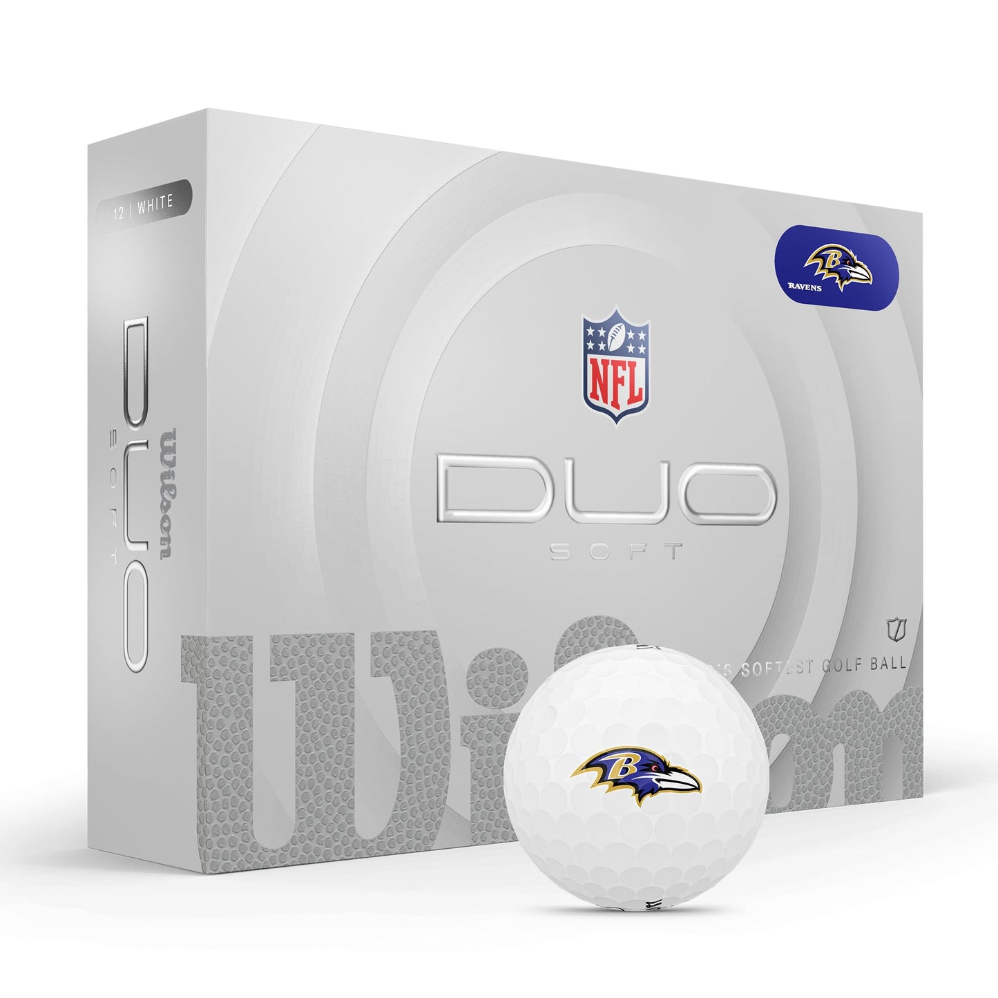 Baltimore Ravens WILSON 2025 Duo Soft NFL Golf Balls