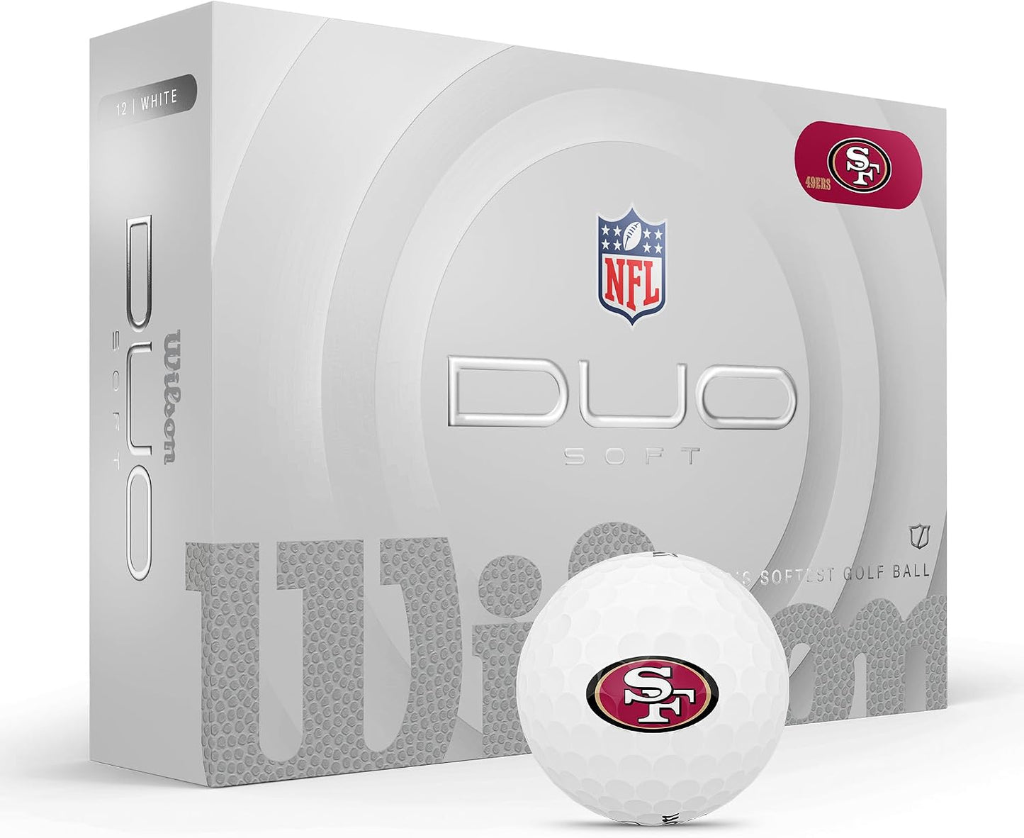 San Francisco 49ers WILSON 2025 Duo Soft NFL Golf Balls