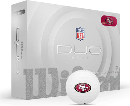 San Francisco 49ers WILSON 2025 Duo Soft NFL Golf Balls