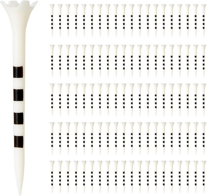 Amazon Basics Golf Tees with Height Marker System- Recycled Plastic Tees with 4-Prong Head