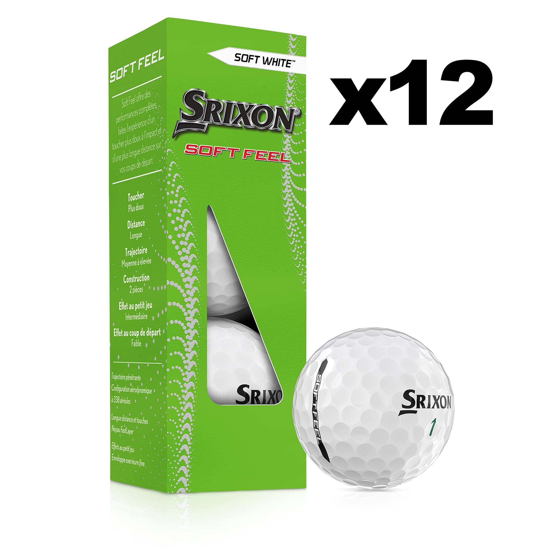 Srixon Soft Feel Series Golf Balls - White - 2022