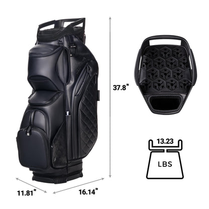 ASK ECHO Soundless Cart Golf Bag with 15 Way Full Length Dividers Golf SLC-130LE Cart Bag