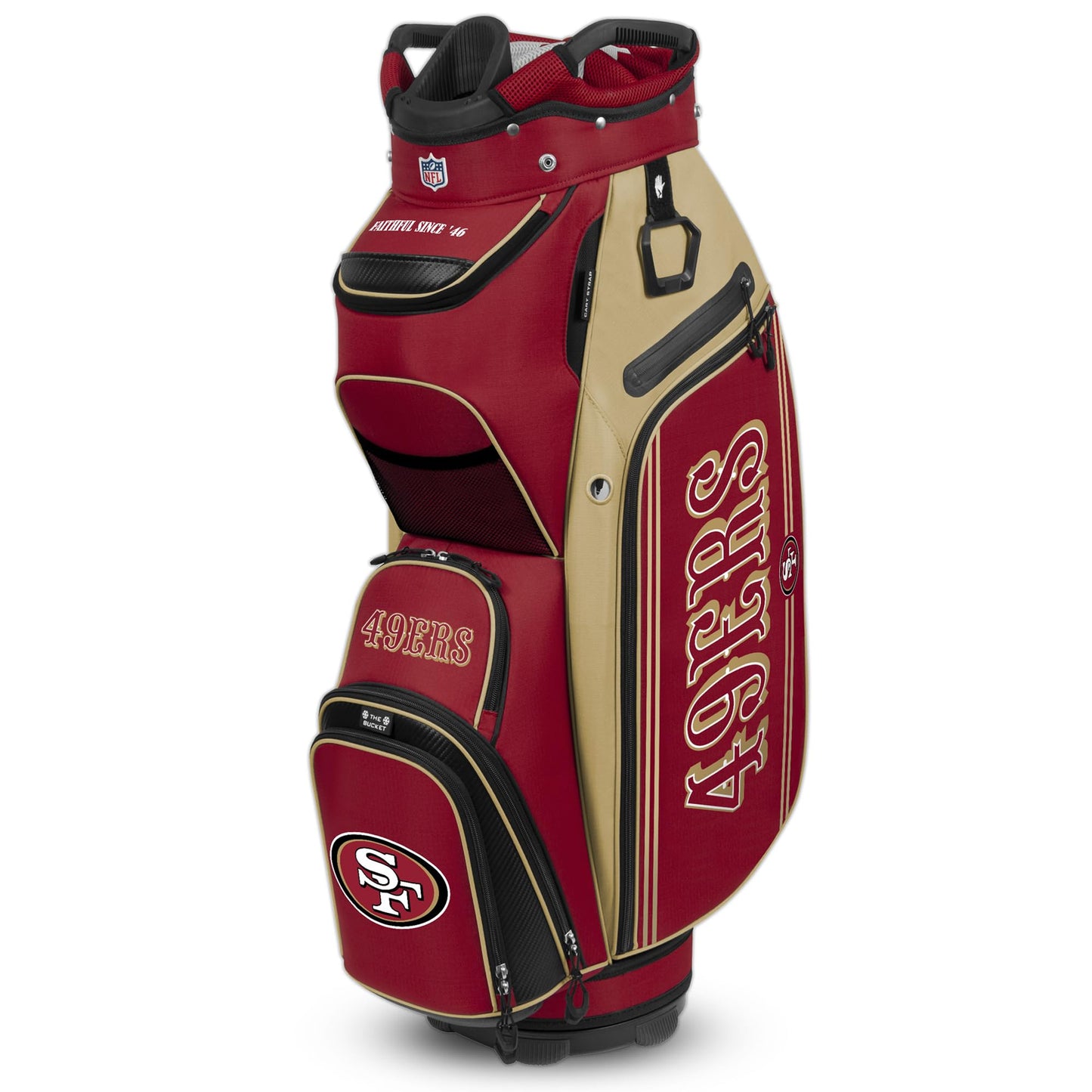 San Francisco 49ers The Bucket III Cooler Cart Golf Bag |Team Effort