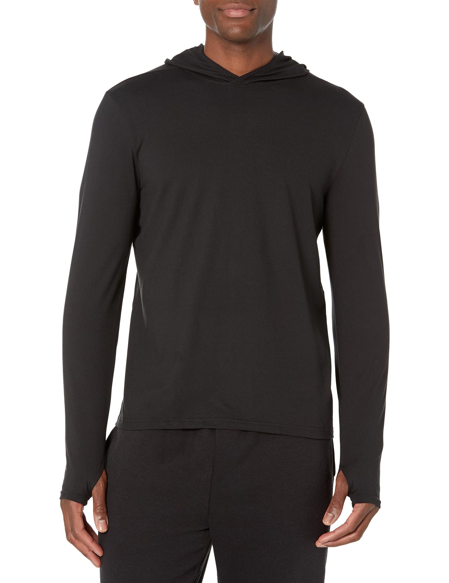 Amazon Essentials Men's Active Quick Dry Tech Stretch Long-Sleeve Hooded Pullover T-Shirt