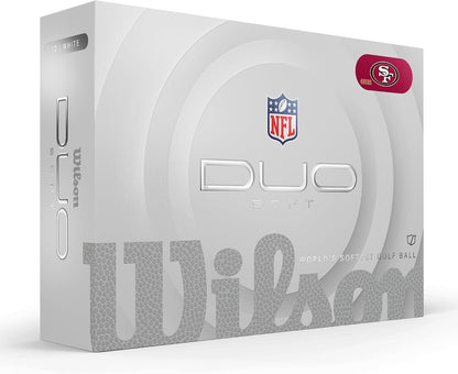 San Francisco 49ers WILSON 2025 Duo Soft NFL Golf Balls