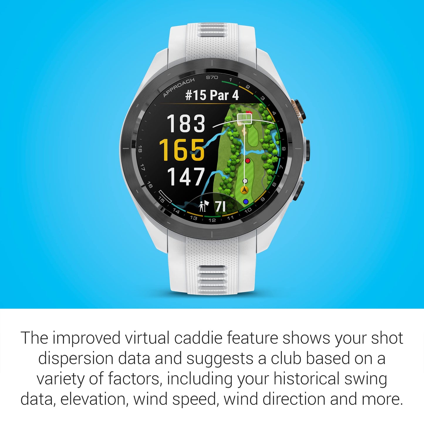 Garmin Approach S70, 47mm, Premium GPS Golf Watch