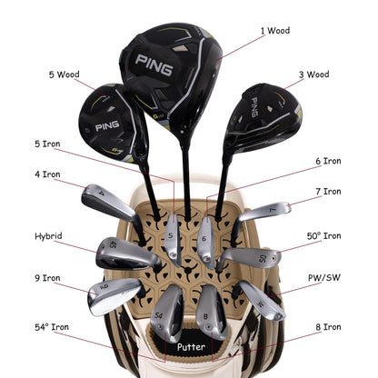 ASK ECHO Soundless Cart Golf Bag with 15 Way Full Length Dividers Golf SLC-130LE Cart Bag