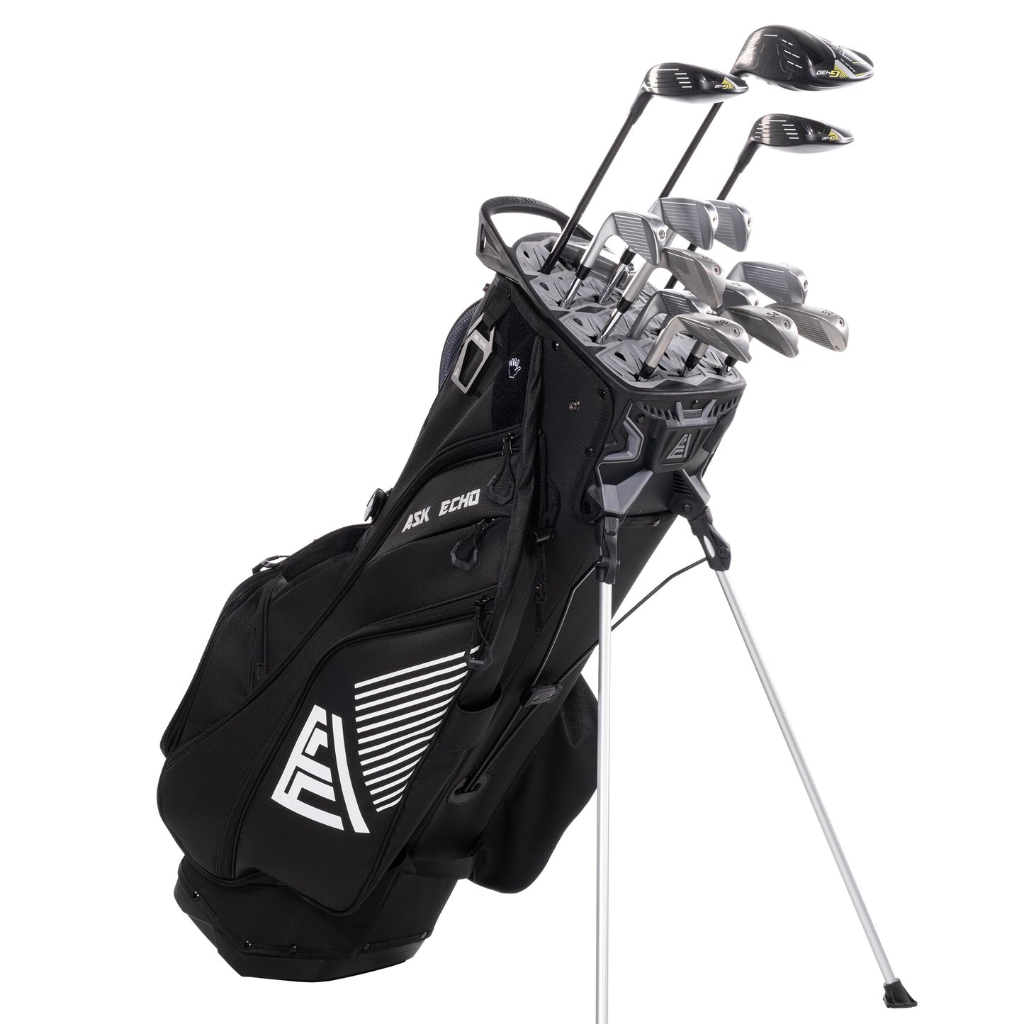 ASK ECHO ST-Lock Mecha 14 Way Dividers Quiet Hybrid Stand Bag for Men & Women