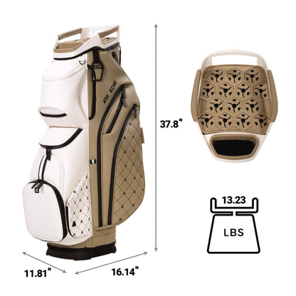 ASK ECHO Soundless Cart Golf Bag with 15 Way Full Length Dividers Golf SLC-130LE Cart Bag