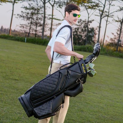 ASK ECHO Soundless Cart Golf Bag with 15 Way Full Length Dividers Golf SLC-130LE Cart Bag