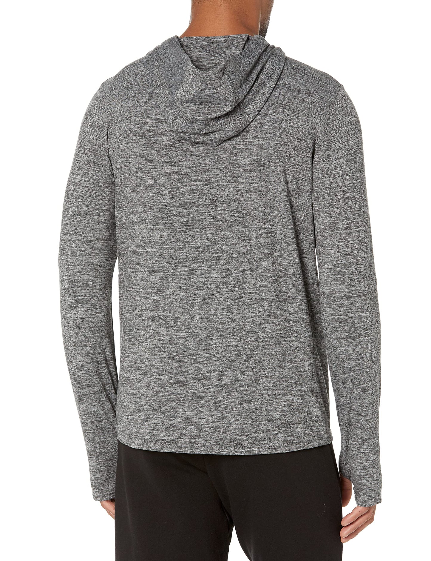 Amazon Essentials Men's Active Quick Dry Tech Stretch Long-Sleeve Hooded Pullover T-Shirt