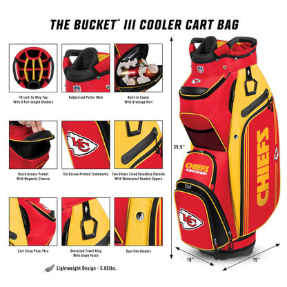 Kansas City Chiefs The Bucket III Cooler Cart Golf Bag |Team Effort