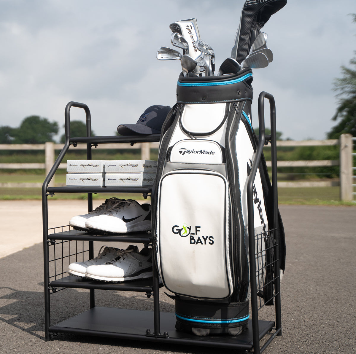 GolfBays Single Bag Display Storage Organizer