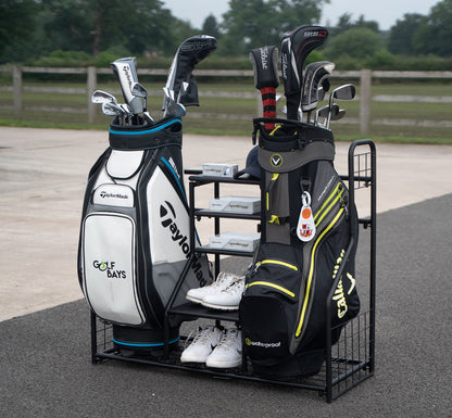 GolfBays Dual Bag Display Storage Organizer