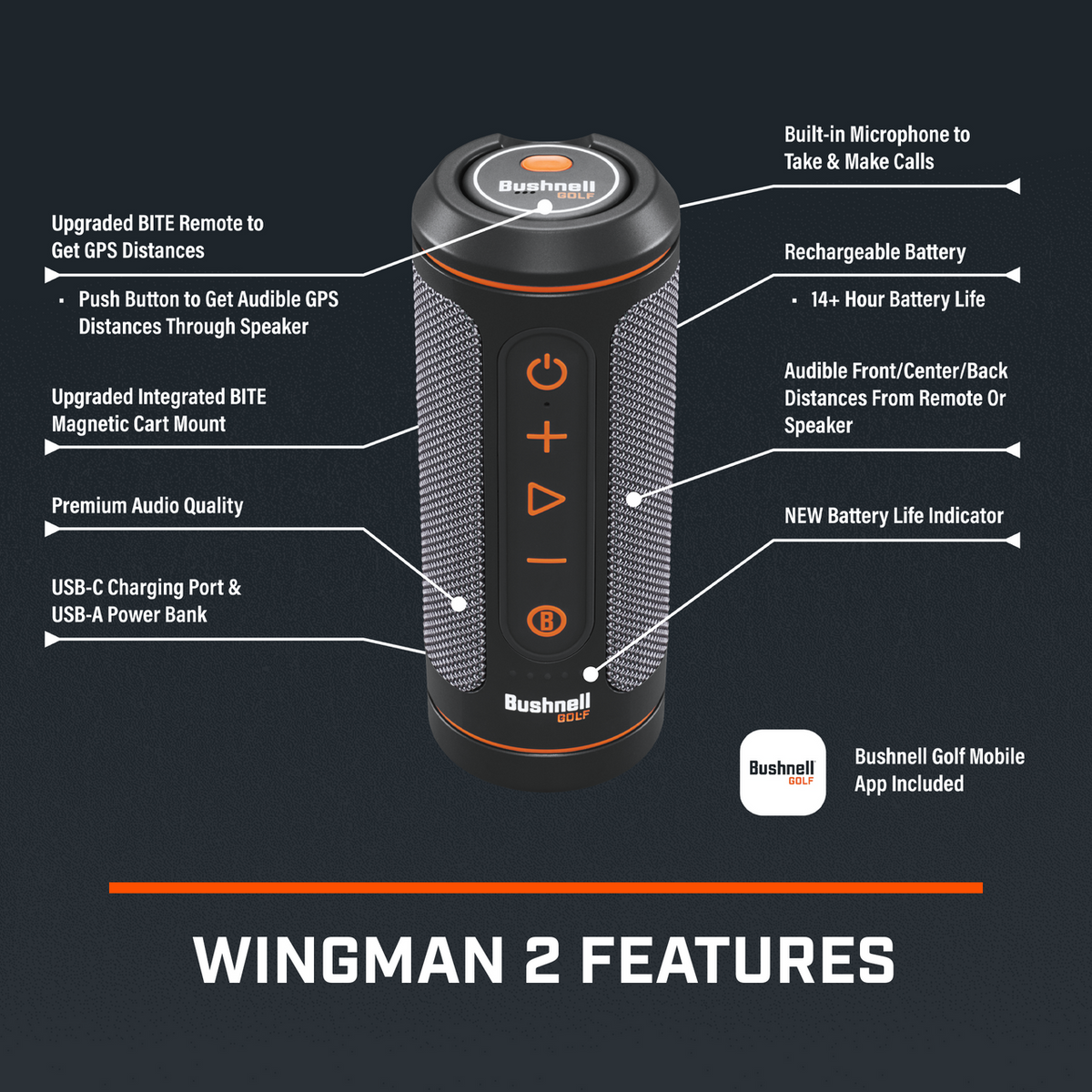 Bushnell Golf Wingman 2 GPS Speaker