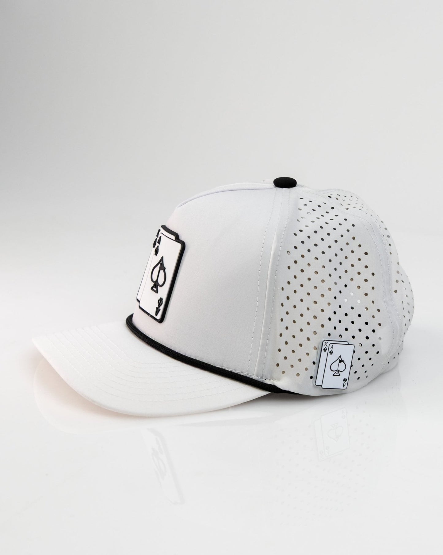 Ace/King White - Perforated Rope Hat - Pins and Aces