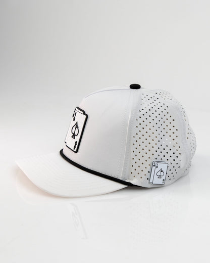 Ace/King White - Perforated Rope Hat - Pins and Aces