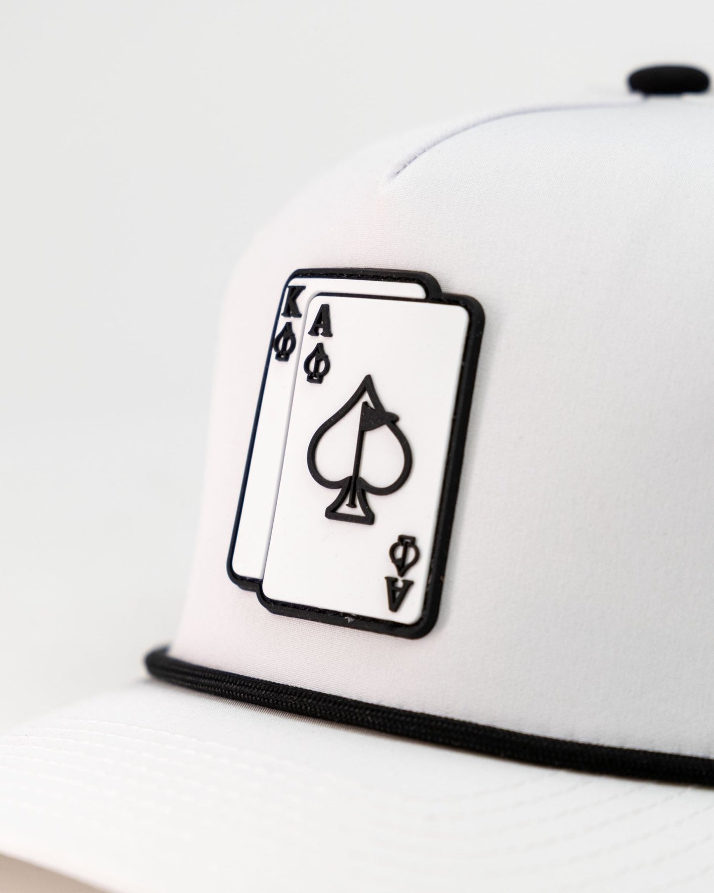Ace/King White - Perforated Rope Hat - Pins and Aces