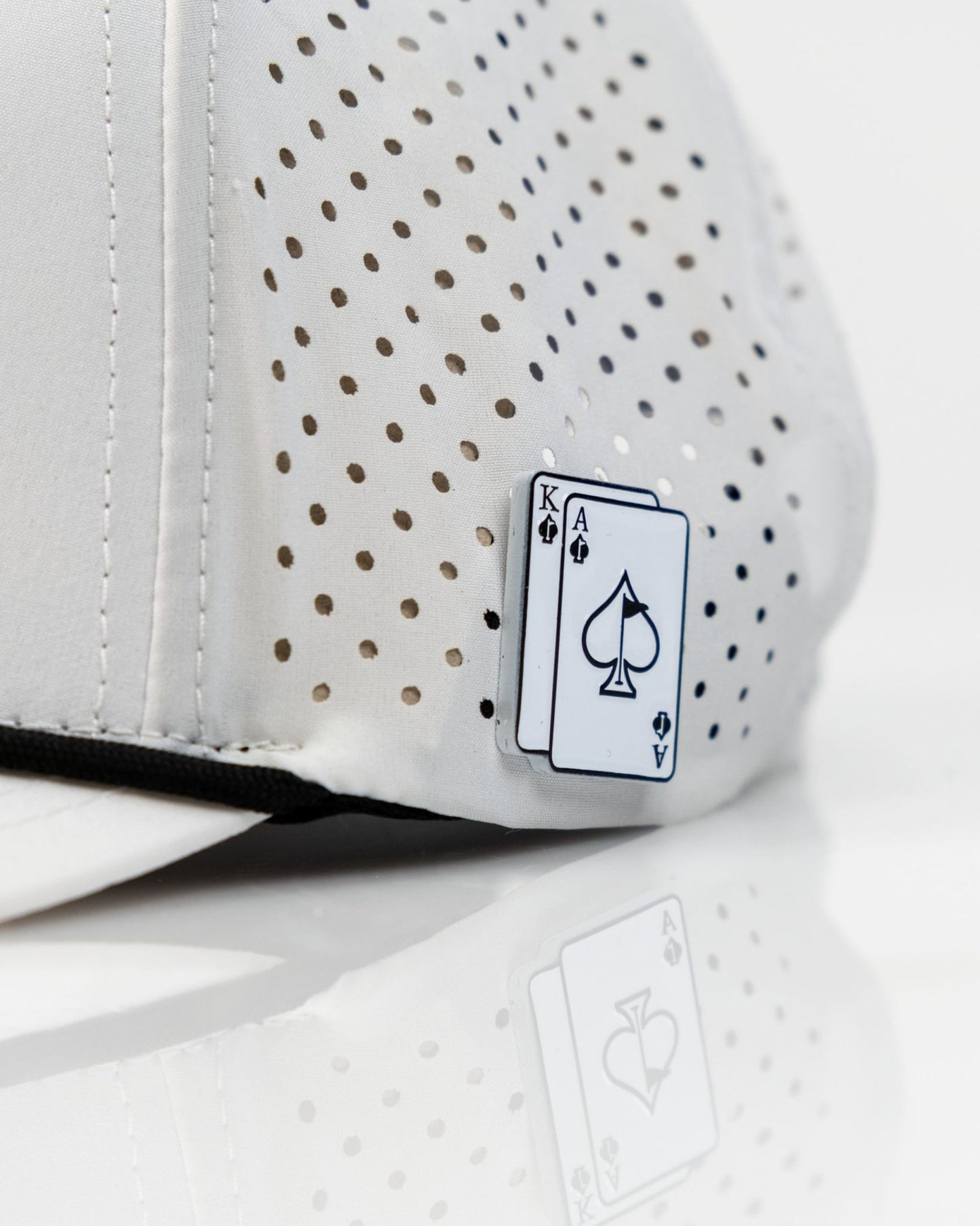Ace/King White - Perforated Rope Hat - Pins and Aces