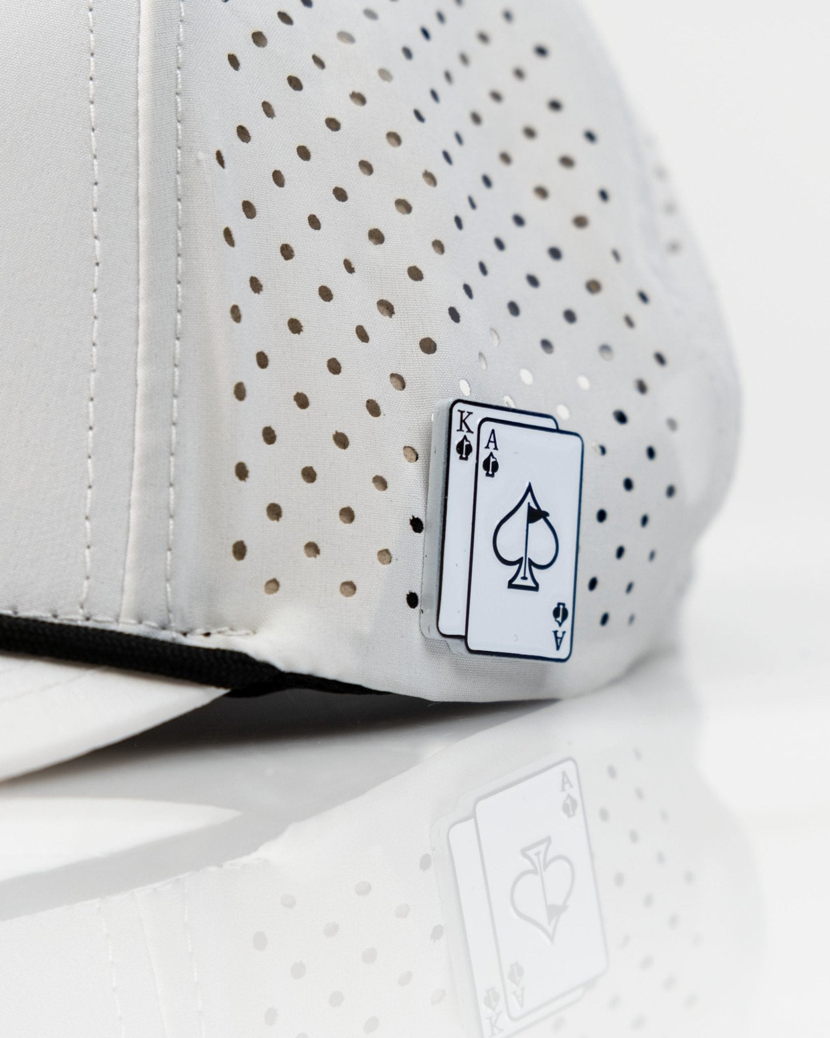 Ace/King White - Perforated Rope Hat - Pins and Aces