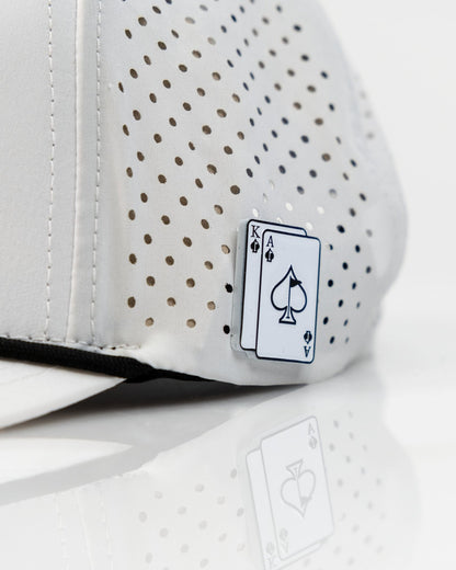 Ace/King White - Perforated Rope Hat - Pins and Aces