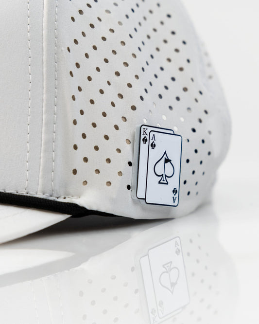 Ace/King White - Perforated Rope Hat - Pins and Aces