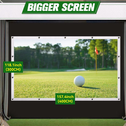 aikeec Golf Simulator Impact Screen: 7mm Thickened Golf Impact Screen for Indoor/Home/Garage Training - 10 ft x 8.5 ft - 