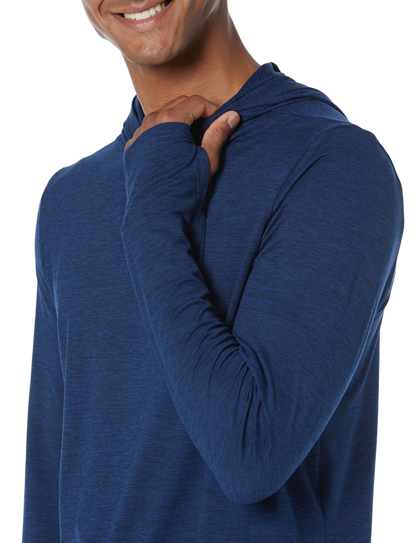 Amazon Essentials Men's Active Quick Dry Tech Stretch Long - Sleeve Hooded Pullover T-Shirt - Amazon