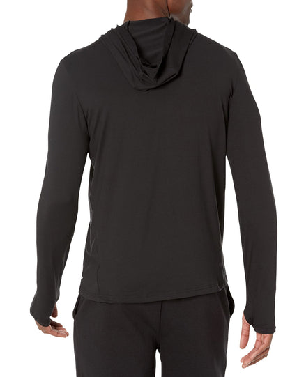 Amazon Essentials Men's Active Quick Dry Tech Stretch Long - Sleeve Hooded Pullover T-Shirt - Amazon