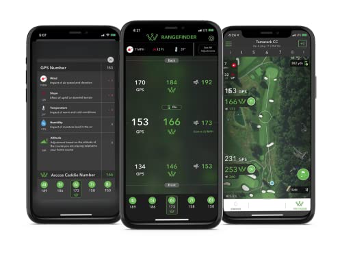 Arccos Smart Sensors: Automatic Golf Game Tracking System, A.I. Powered GPS Rangefinder & Smart Club Distances - Smoke - 