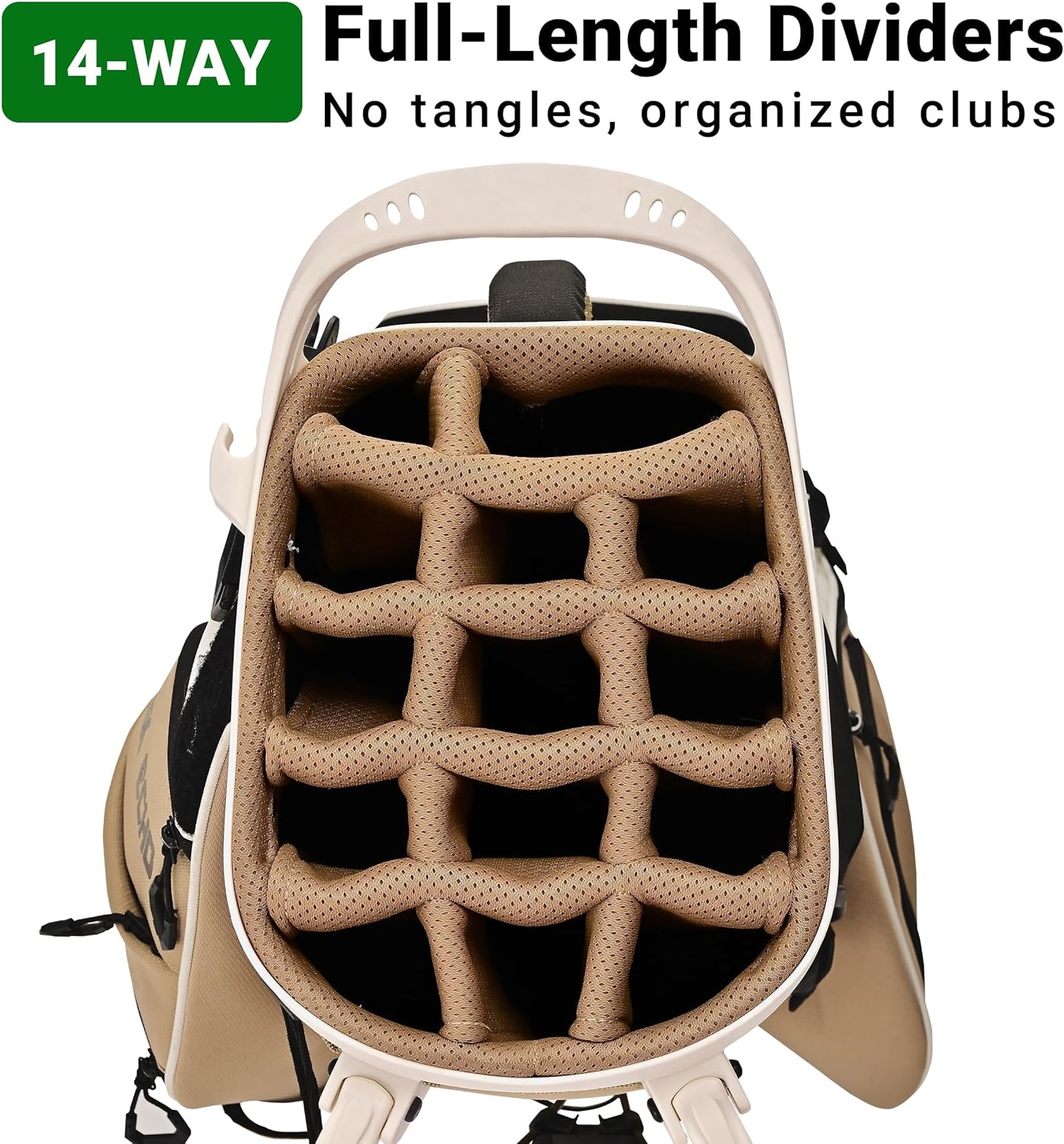 ASK ECHO Golf ST - 14 Hybrid Stand Bag with 14 Way Full Length Dividers & Quick Putter Clip - Ask Echo