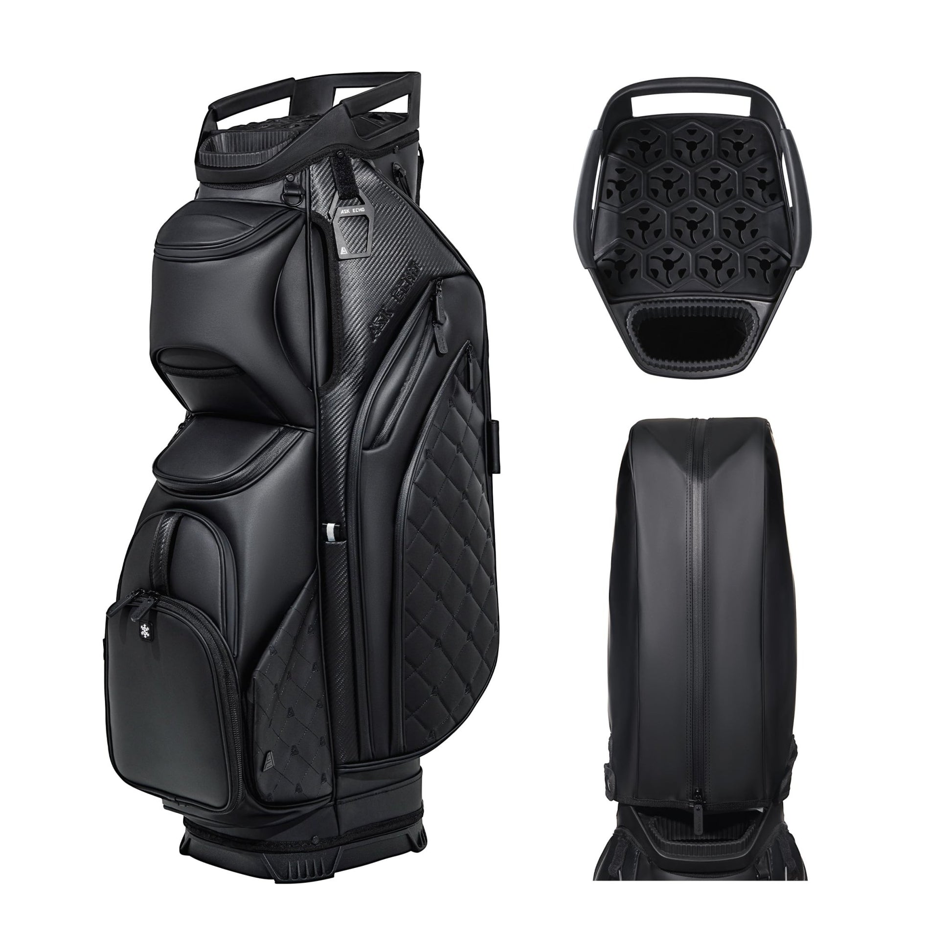 ASK ECHO Soundless Cart Golf Bag with 15 Way Full Length Dividers Golf SLC - 130LE Cart Bag - Ask Echo