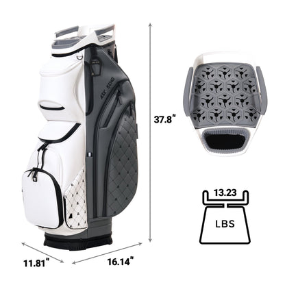 ASK ECHO Soundless Cart Golf Bag with 15 Way Full Length Dividers Golf SLC - 130LE Cart Bag - Ask Echo