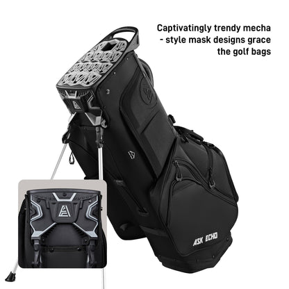 ASK ECHO ST - Lock Mecha 14 Way Dividers Quiet Hybrid Stand Bag for Men & Women - Ask Echo