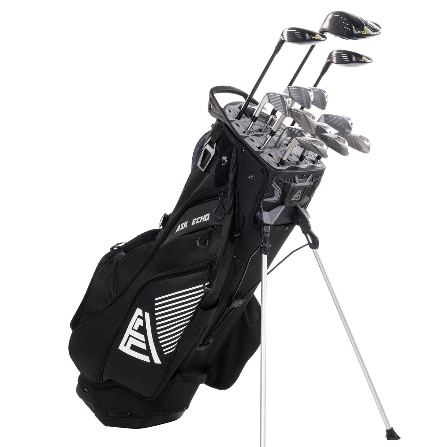 ASK ECHO ST - Lock Mecha 14 Way Dividers Quiet Hybrid Stand Bag for Men & Women - Ask Echo