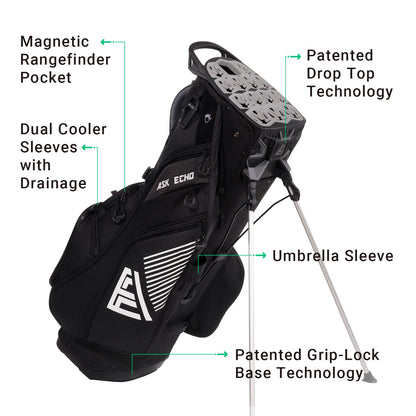 ASK ECHO ST - Lock Mecha 14 Way Dividers Quiet Hybrid Stand Bag for Men & Women - Ask Echo