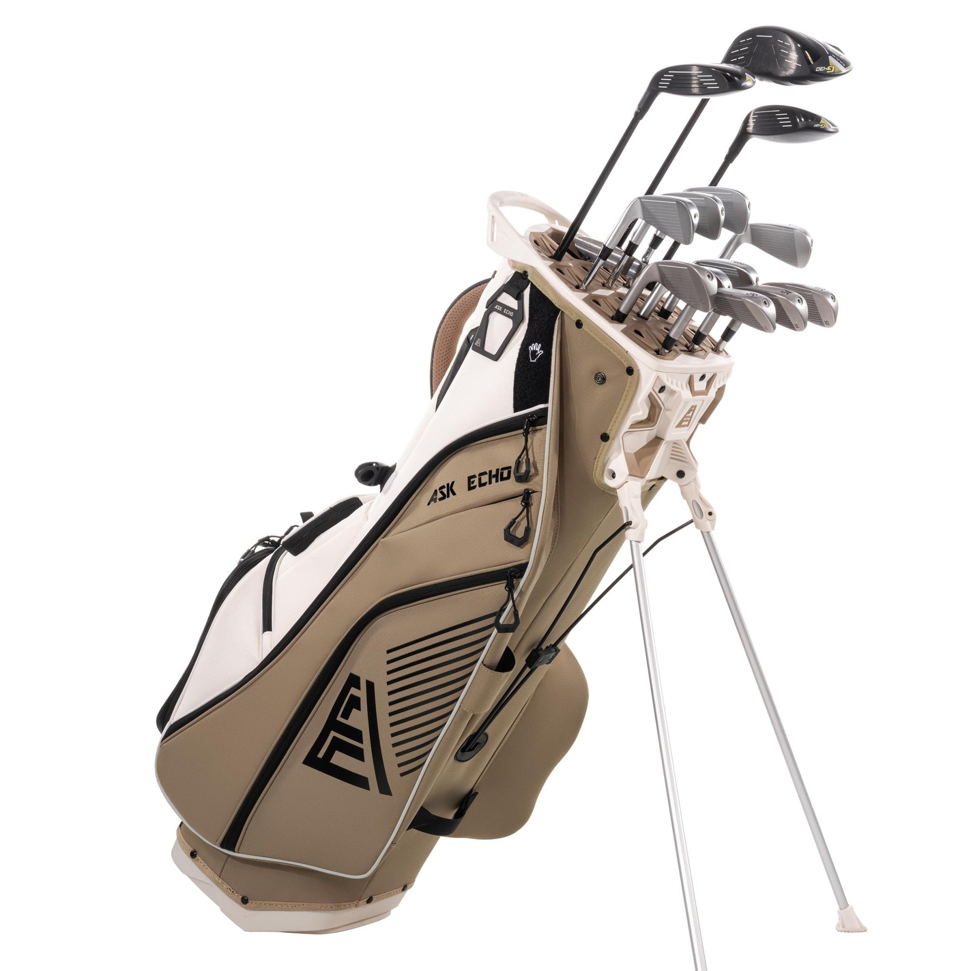 ASK ECHO ST - Lock Mecha 14 Way Dividers Quiet Hybrid Stand Bag for Men & Women - Ask Echo