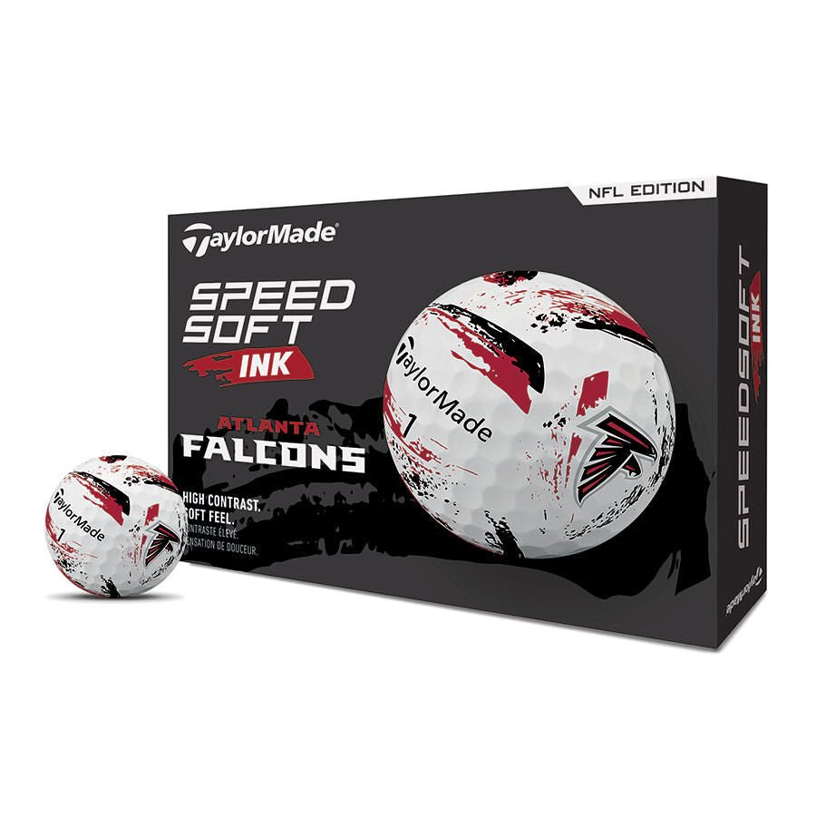 Atlanta Falcons SpeedSoft Ink Golf Balls - TaylorMade Team