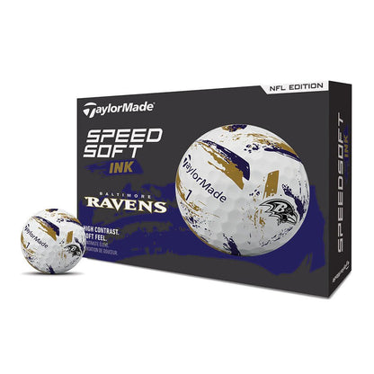 Baltimore Ravens SpeedSoft Ink Golf Balls - TaylorMade Team
