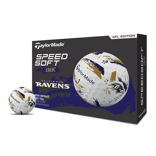 Baltimore Ravens SpeedSoft Ink Golf Balls - TaylorMade Team