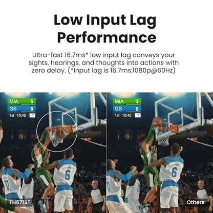 BenQ TH575 | 1080P Gaming Projector | 3800 Lumens | Low Latency with Enhanced Game - Mode - White - 