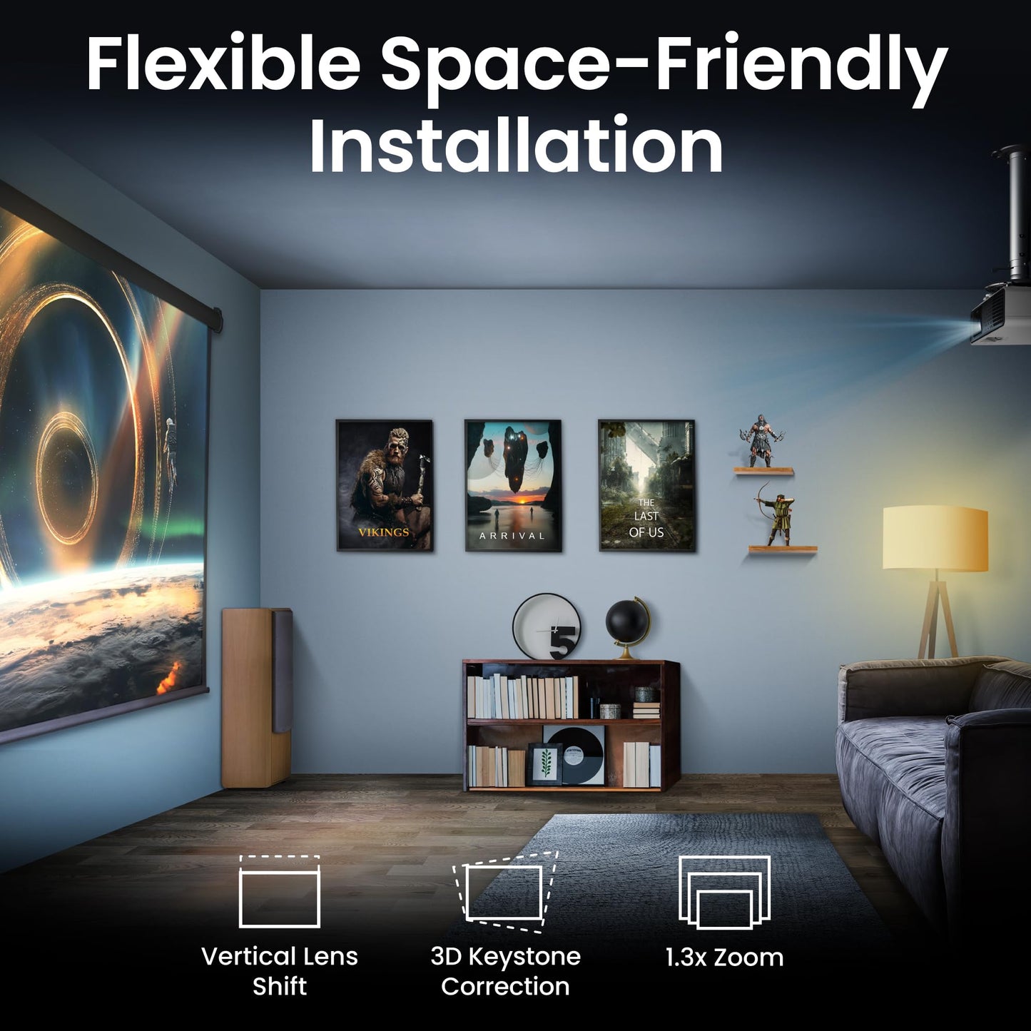 BenQ TK710STi 4K HDR Laser 3200 Lumens Movie and Gaming Short Throw Projector with 4ms Response Time | 240Hz Refresh Rate | HDR10 & HLG - TK710 - 4K Laser 3200 lm 5W Speaker