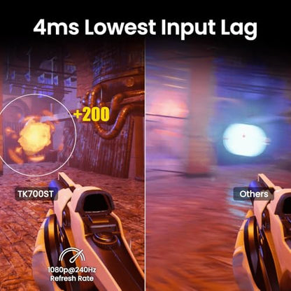 BenQ TK710STi 4K HDR Laser 3200 Lumens Movie and Gaming Short Throw Projector with 4ms Response Time | 240Hz Refresh Rate | HDR10 & HLG - TK710 - 4K Laser 3200 lm 5W Speaker