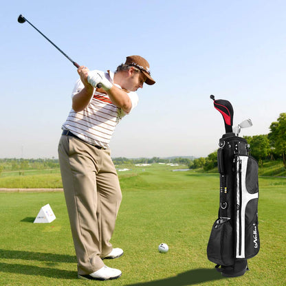 Black Golf Club Head Cover for Driver Fairway 3 Pcs Woods Headcovers - Black - Blue - 