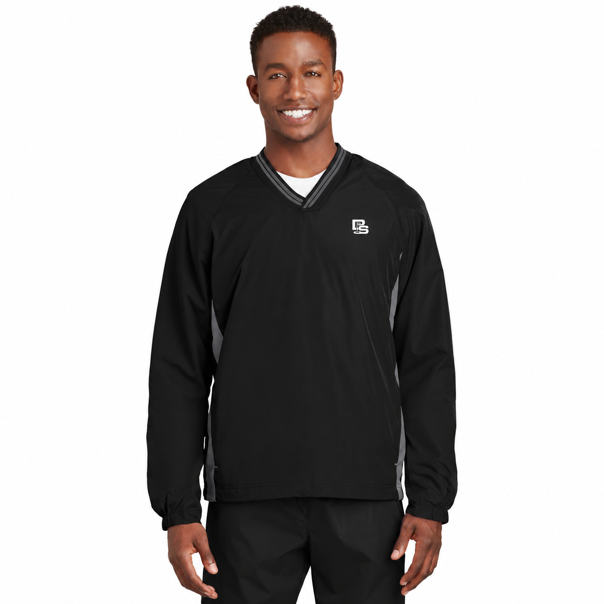 Black Square Golf Men’s V-Neck Wind Shirt