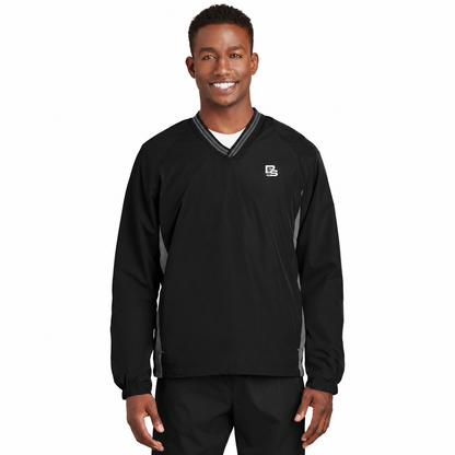Black Square Golf Men’s V-Neck Wind Shirt