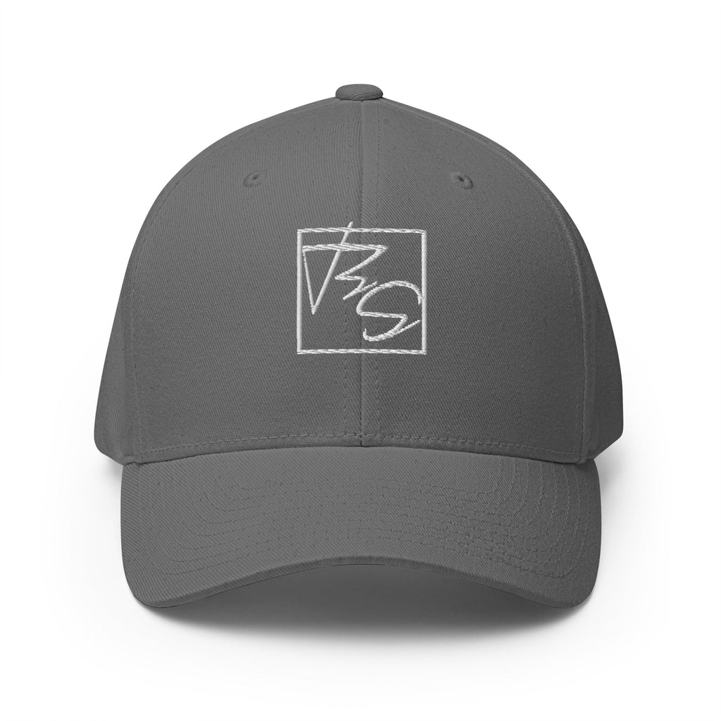 Black Square Alt Flexfit Hat - Grey - S/M