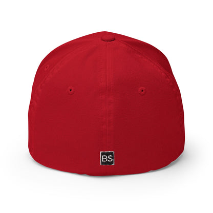 Black Square Golf BS Flexfit Hat - Red - S/M