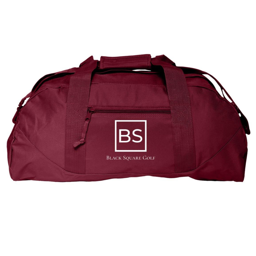 Black Square Golf Game Day Large Square Duffel - Maroon - One Size